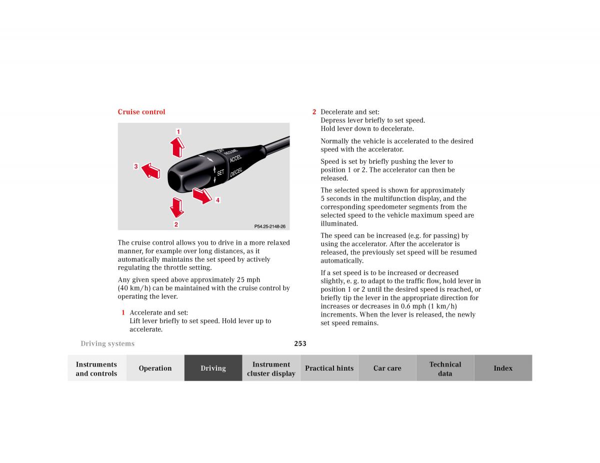 Mercedes Benz S Class W220 owners manual / page 256