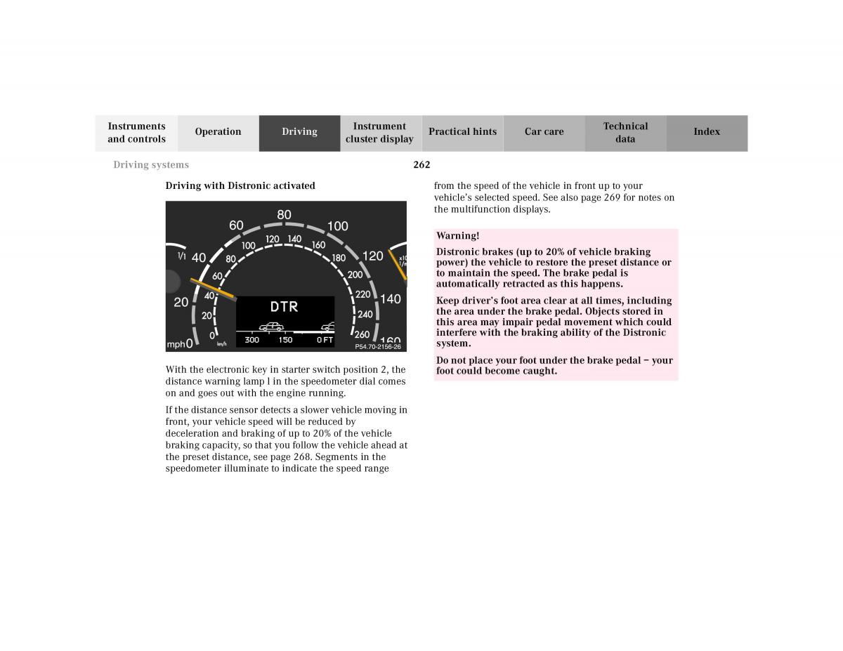 Mercedes Benz S Class W220 owners manual / page 265