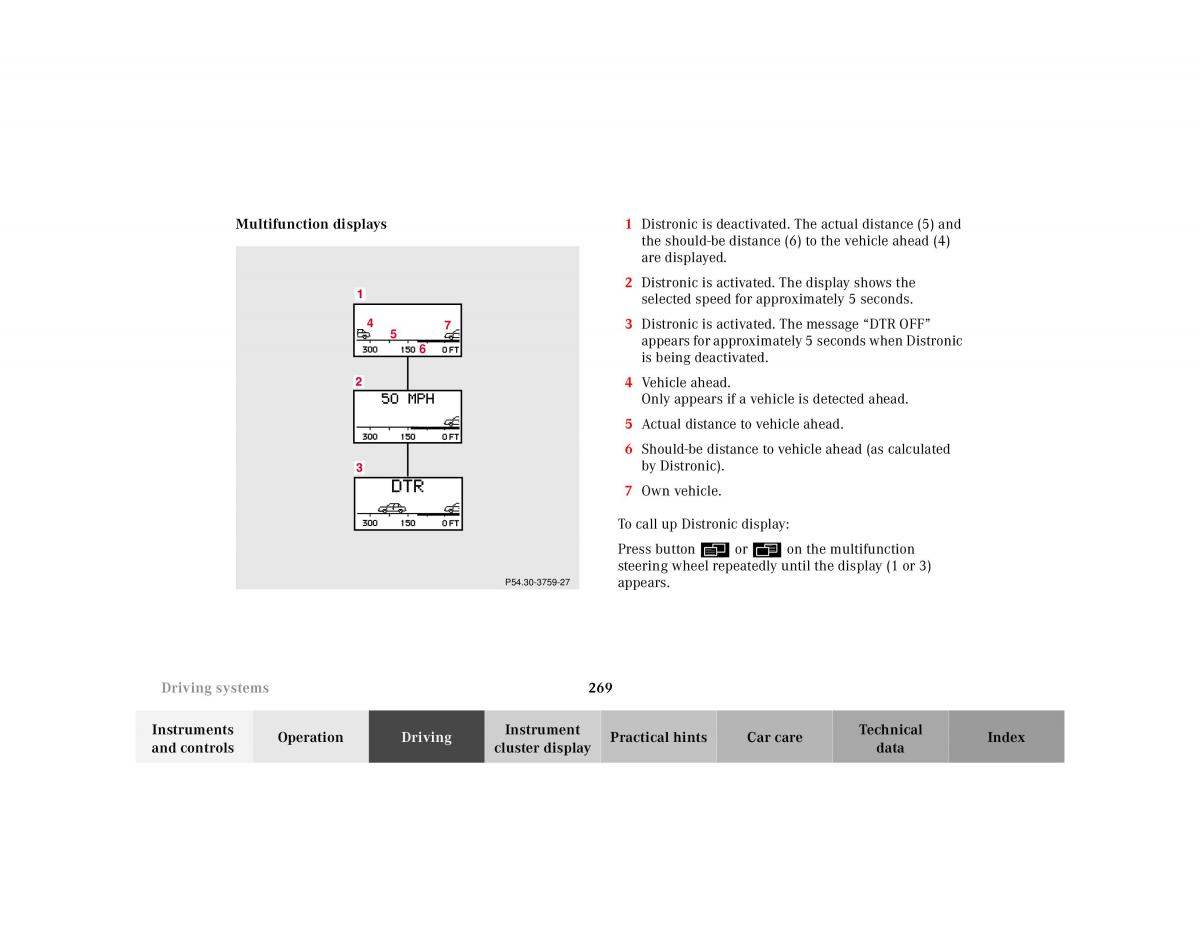 Mercedes Benz S Class W220 owners manual / page 272