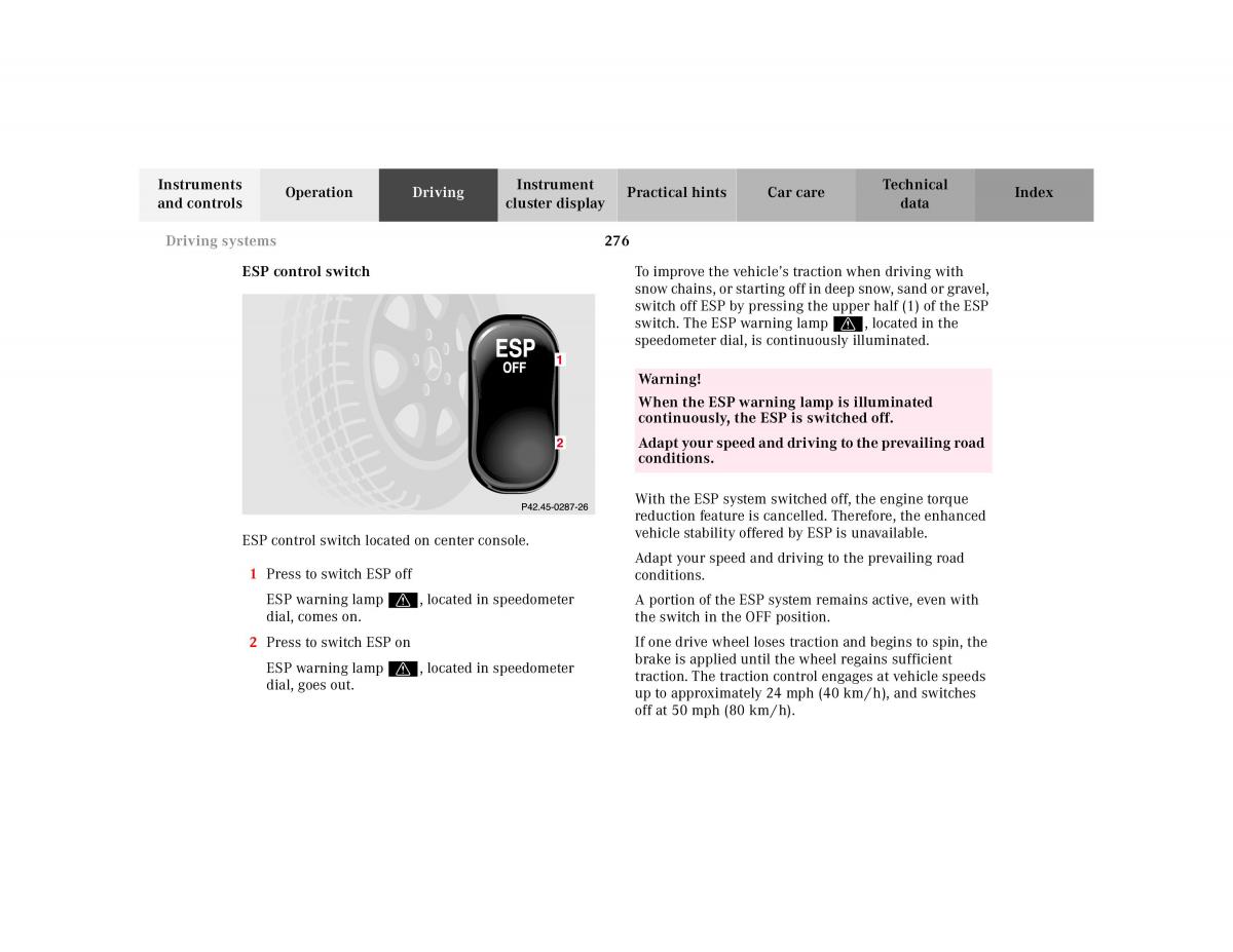 Mercedes Benz S Class W220 owners manual / page 279