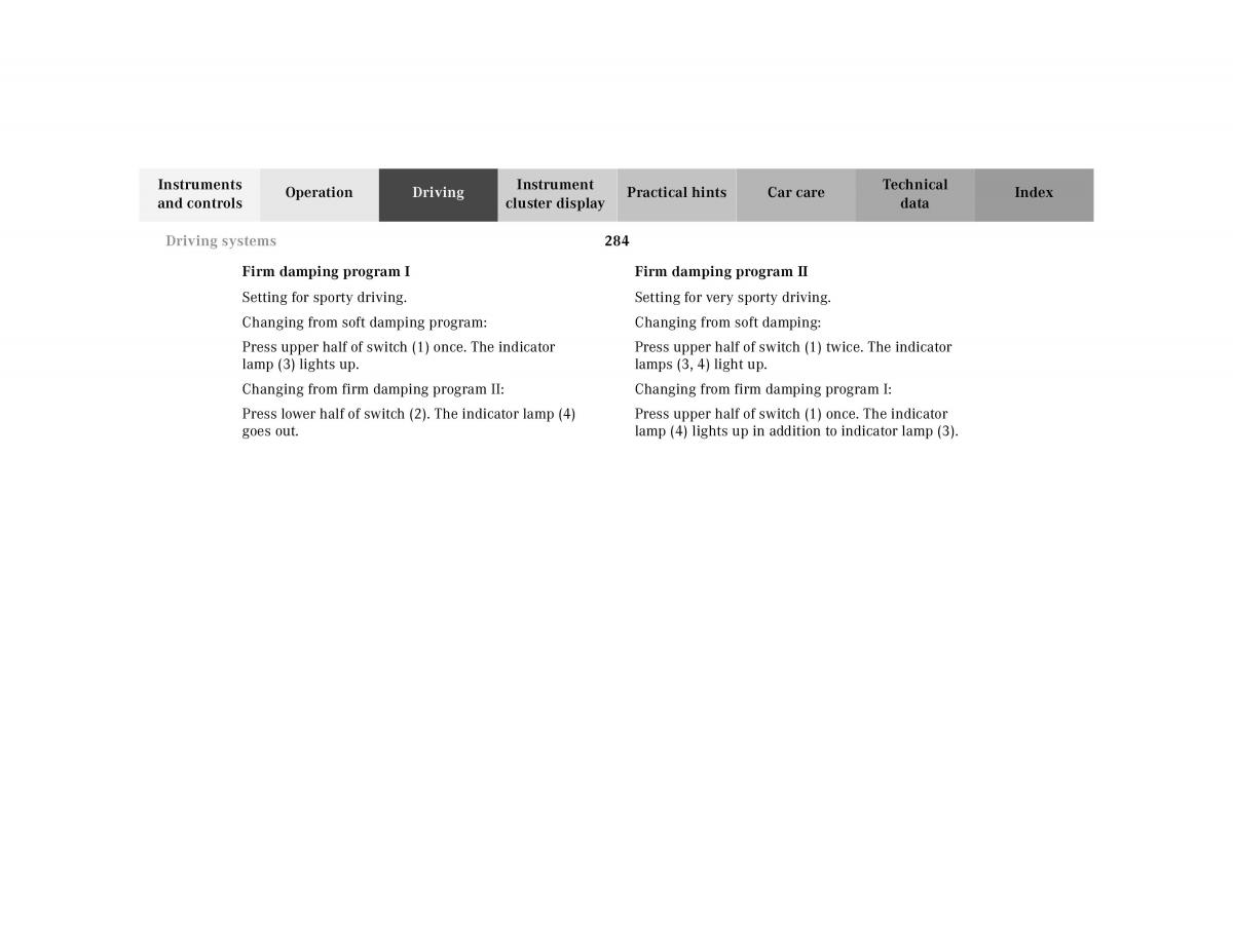 Mercedes Benz S Class W220 owners manual / page 287