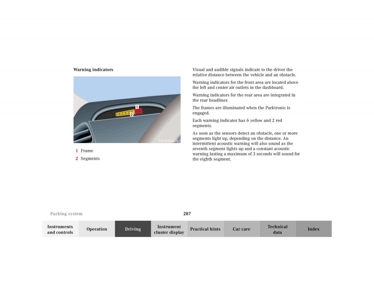 Mercedes Benz S Class W220 owners manual / page 290