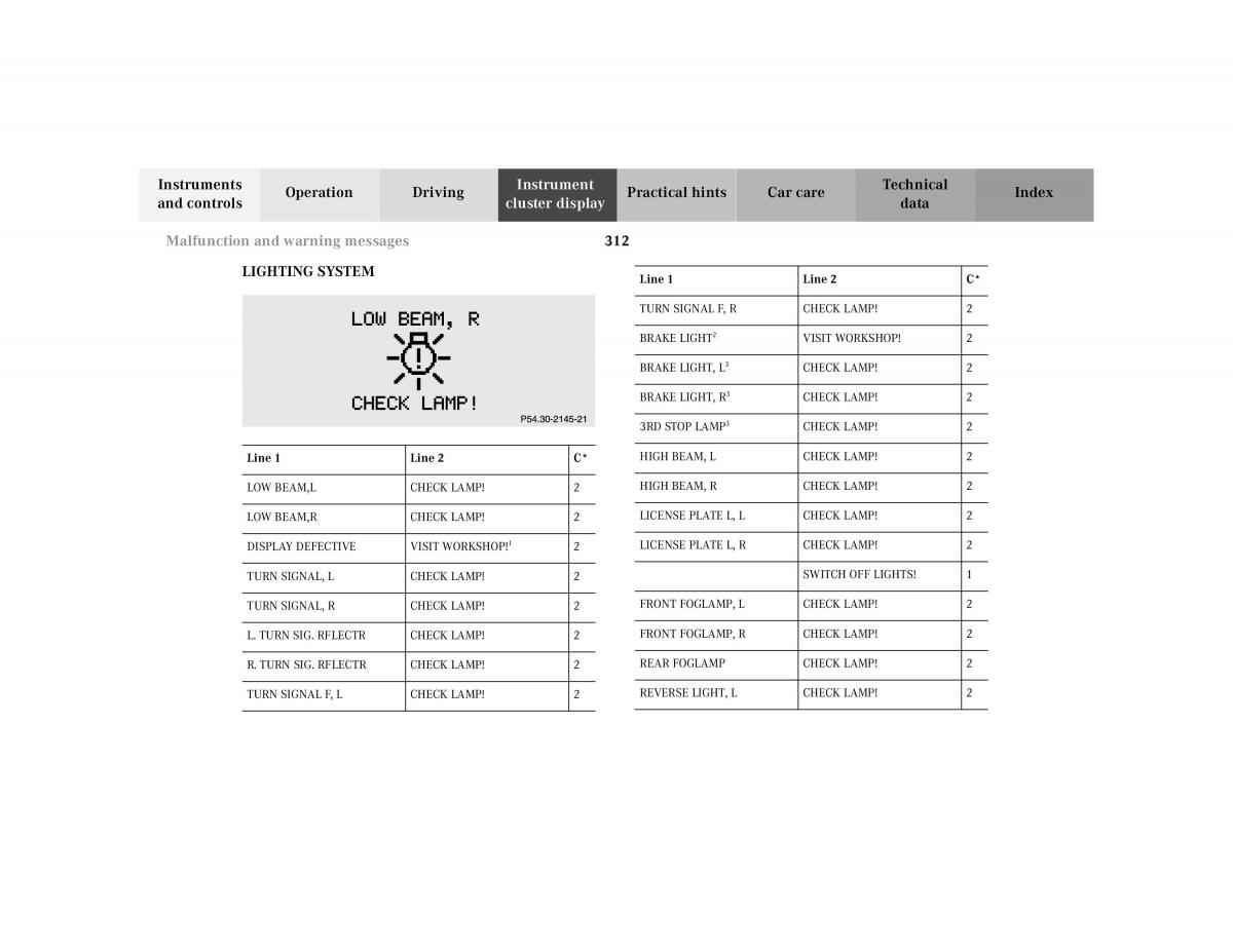 Mercedes Benz S Class W220 owners manual / page 315