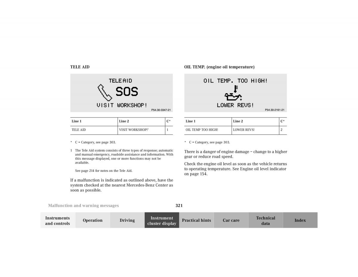 Mercedes Benz S Class W220 owners manual / page 324