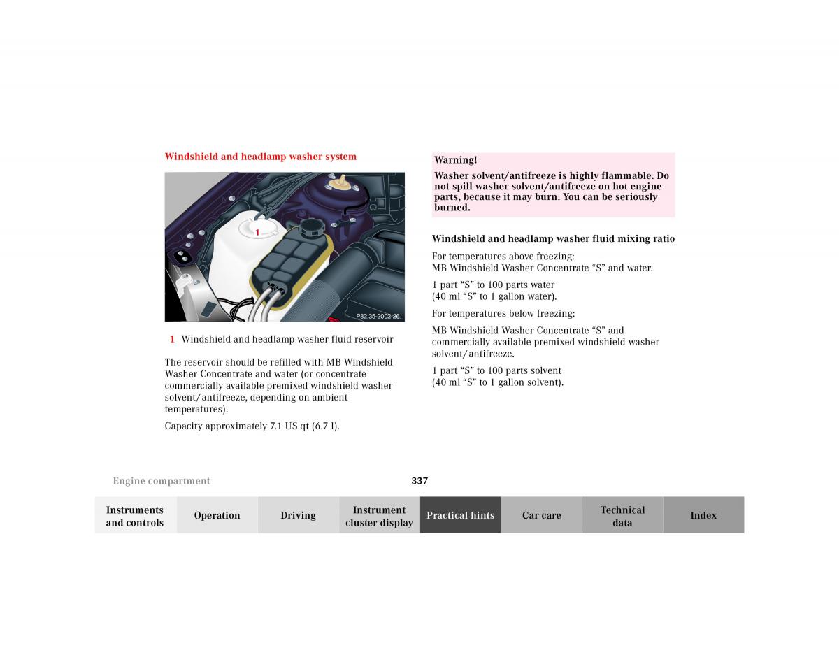 Mercedes Benz S Class W220 owners manual / page 340