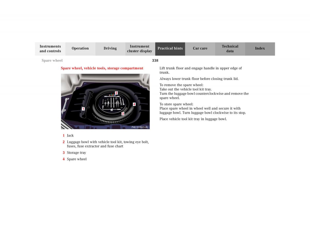 Mercedes Benz S Class W220 owners manual / page 341