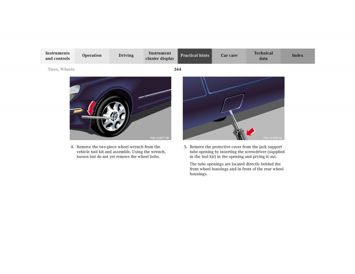 Mercedes Benz S Class W220 owners manual / page 347