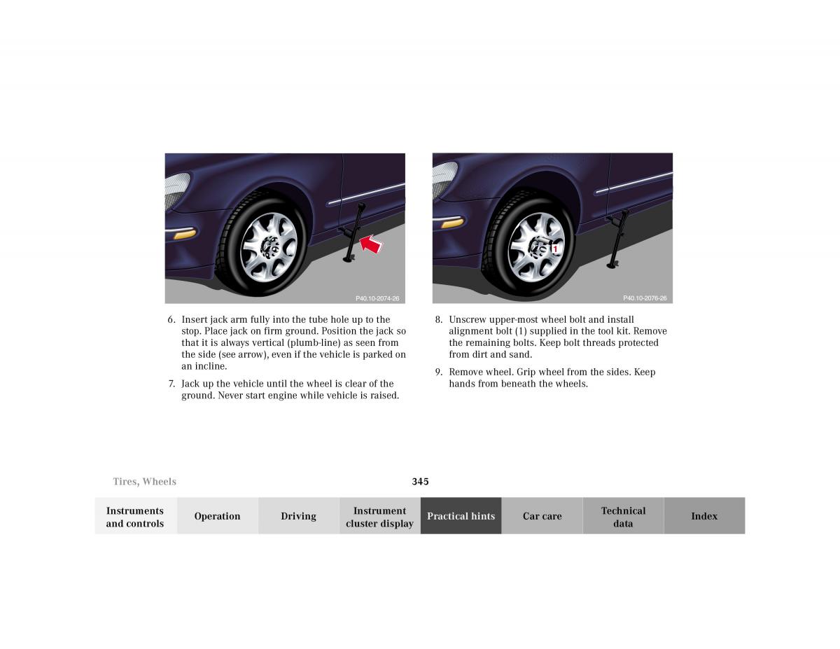 Mercedes Benz S Class W220 owners manual / page 348