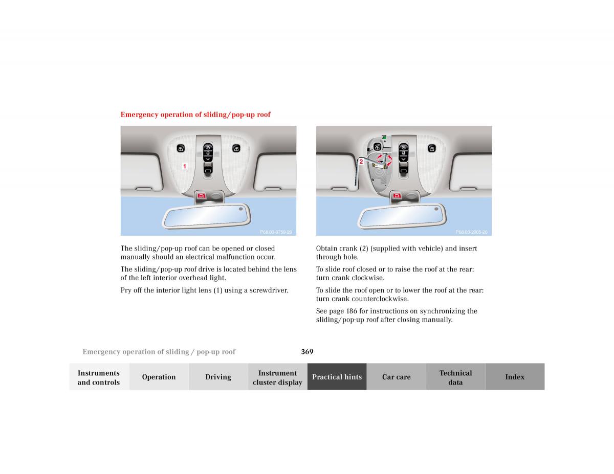 Mercedes Benz S Class W220 owners manual / page 372