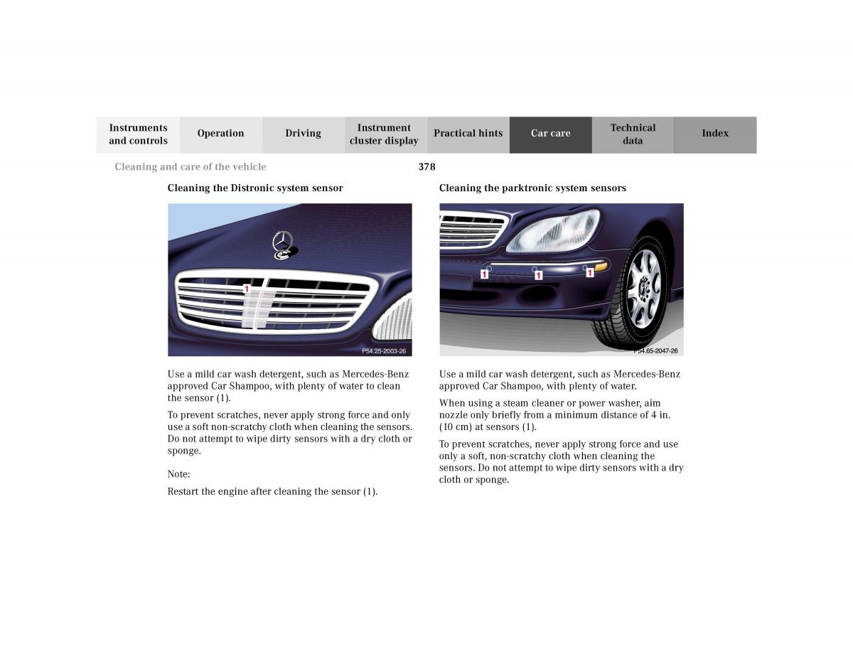 Mercedes Benz S Class W220 owners manual / page 381