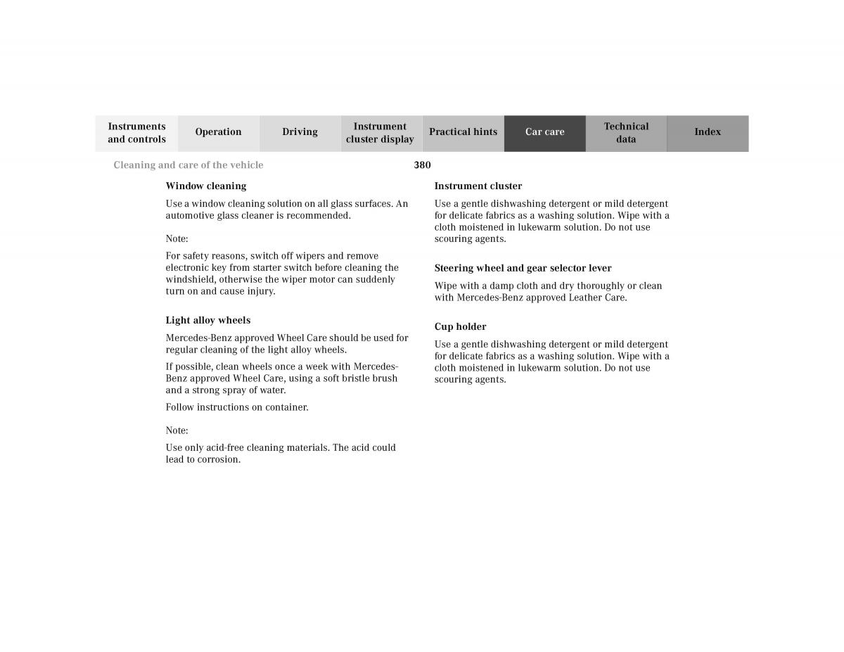 Mercedes Benz S Class W220 owners manual / page 383