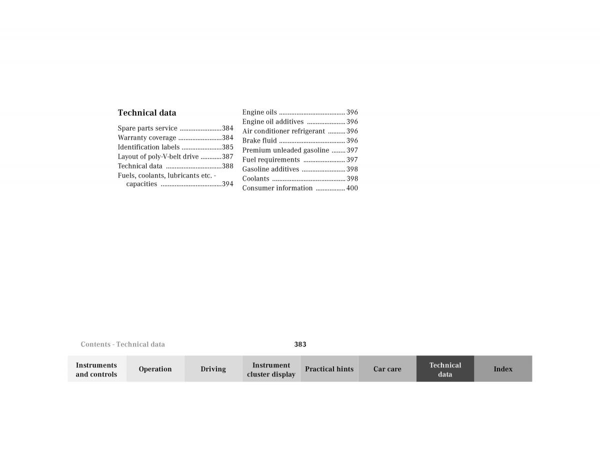 Mercedes Benz S Class W220 owners manual / page 386