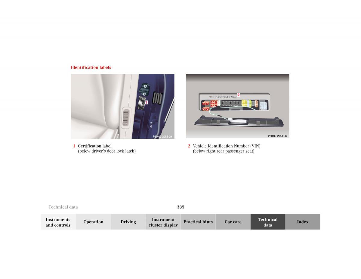 Mercedes Benz S Class W220 owners manual / page 388