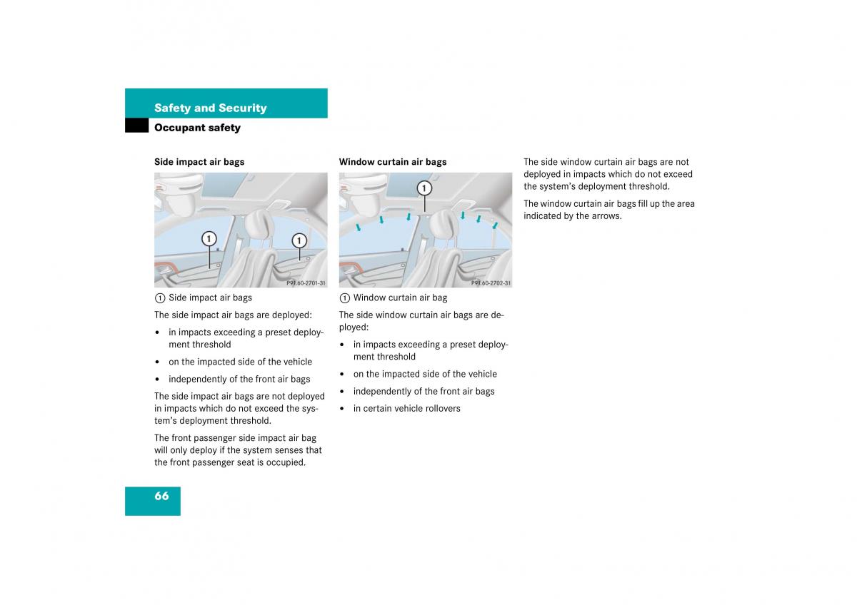 Mercedes Benz S Class W221 owners manual / page 67