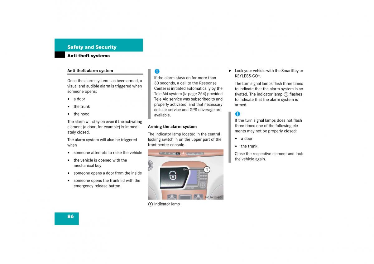 Mercedes Benz S Class W221 owners manual / page 87