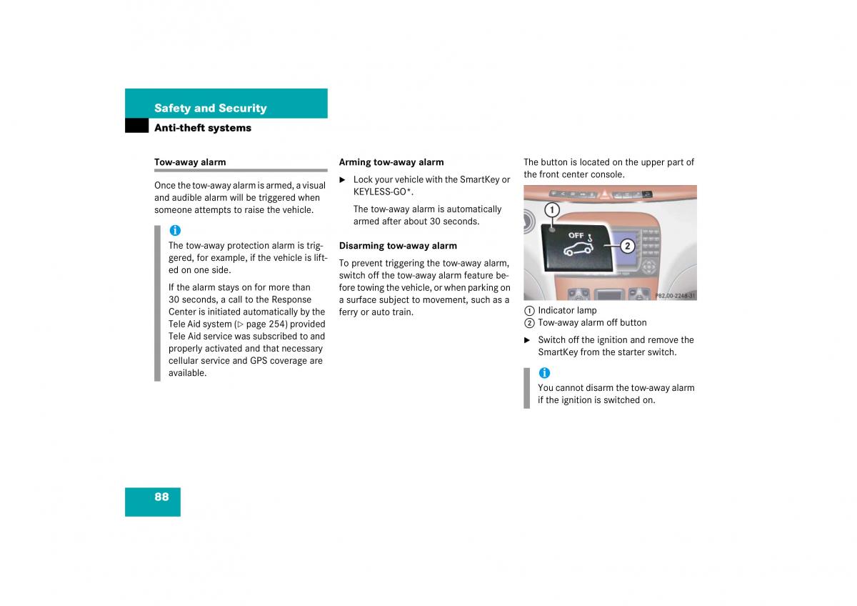 Mercedes Benz S Class W221 owners manual / page 89