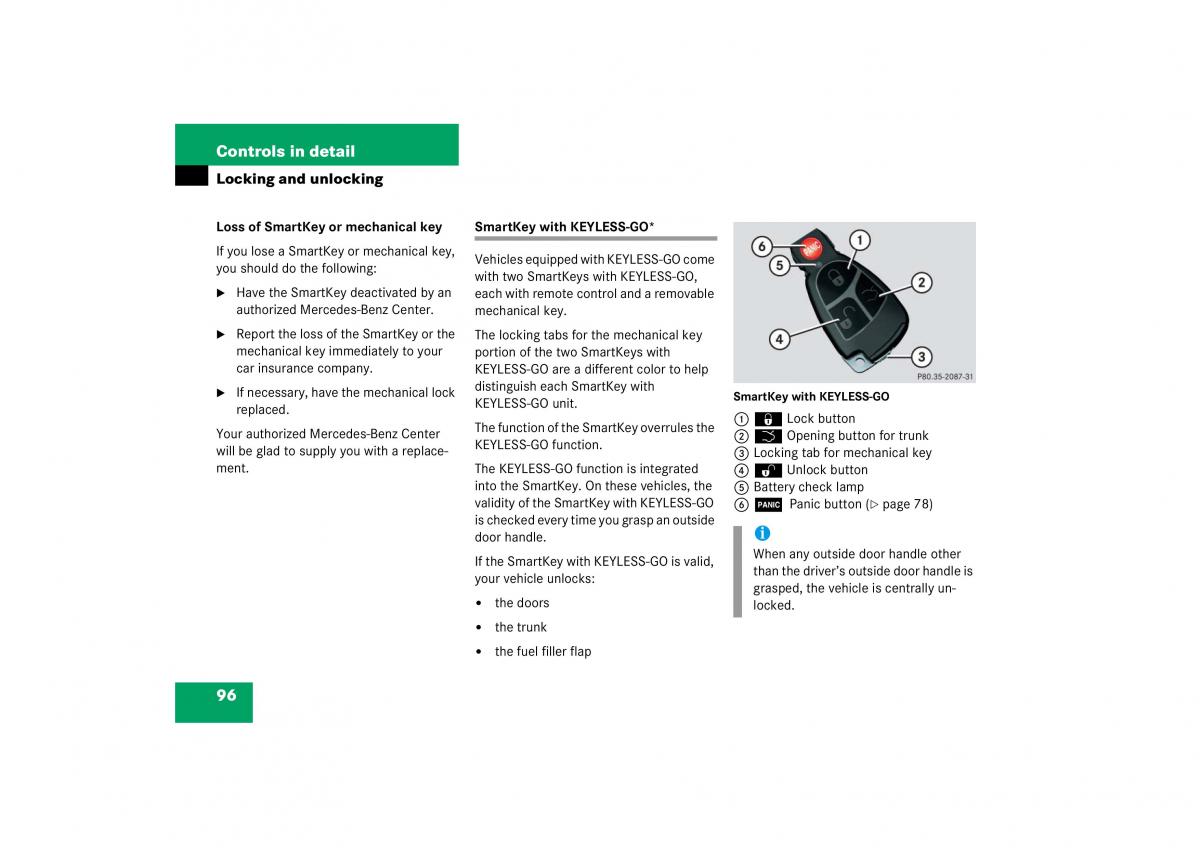 Mercedes Benz S Class W221 owners manual / page 97