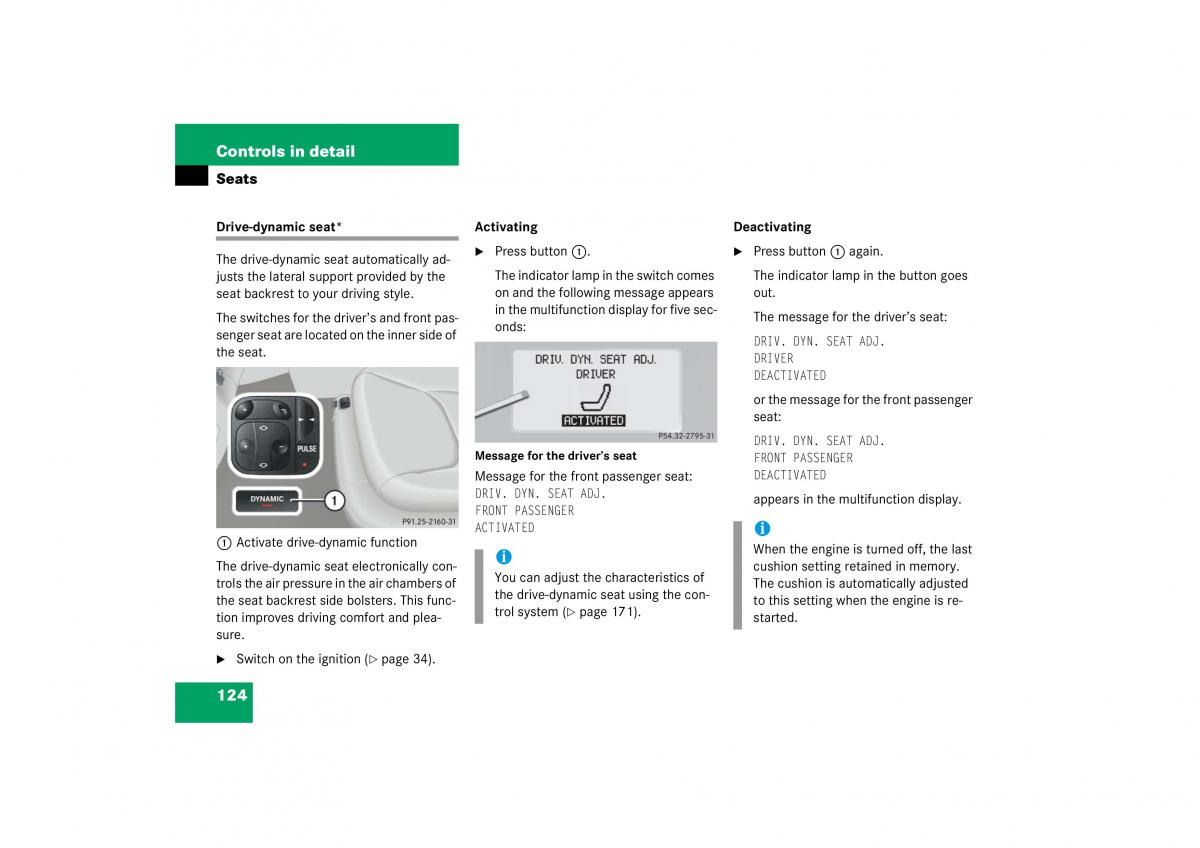 Mercedes Benz S Class W221 owners manual / page 125