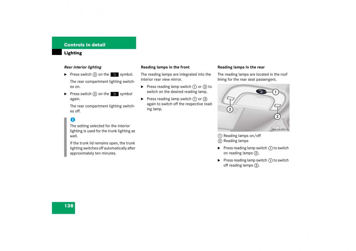 Mercedes Benz S Class W221 owners manual / page 139