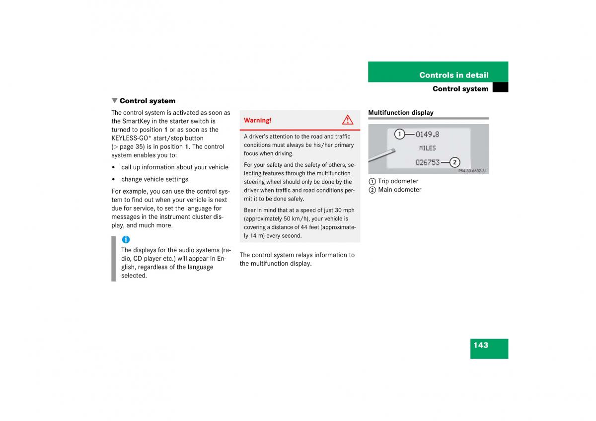 Mercedes Benz S Class W221 owners manual / page 144