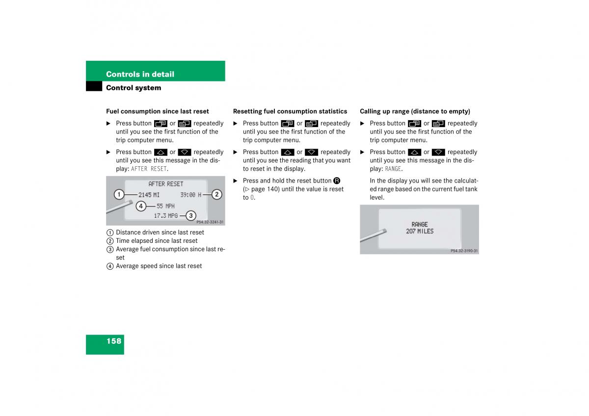 Mercedes Benz S Class W221 owners manual / page 159