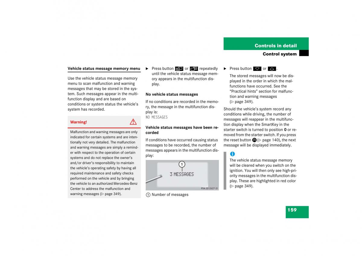 Mercedes Benz S Class W221 owners manual / page 160