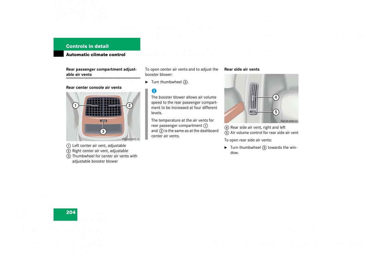 Mercedes Benz S Class W221 owners manual / page 205