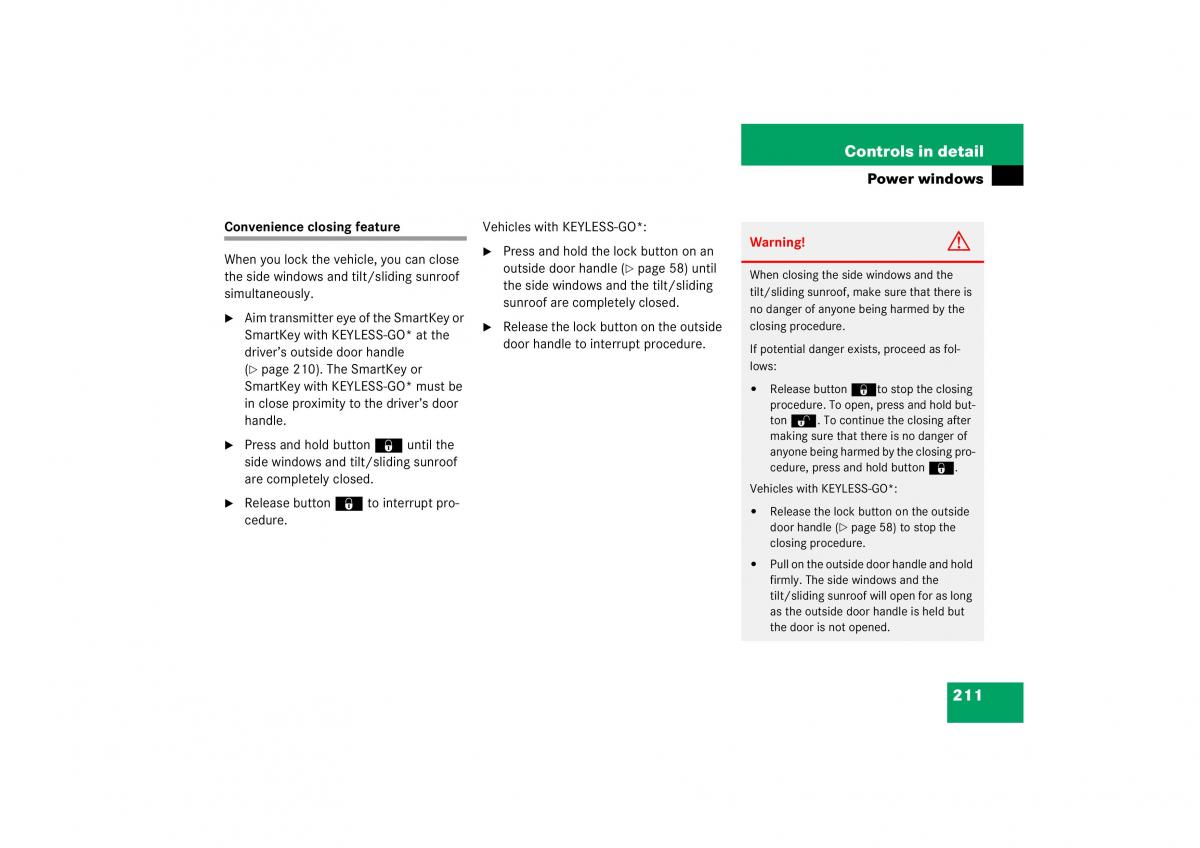 Mercedes Benz S Class W221 owners manual / page 212