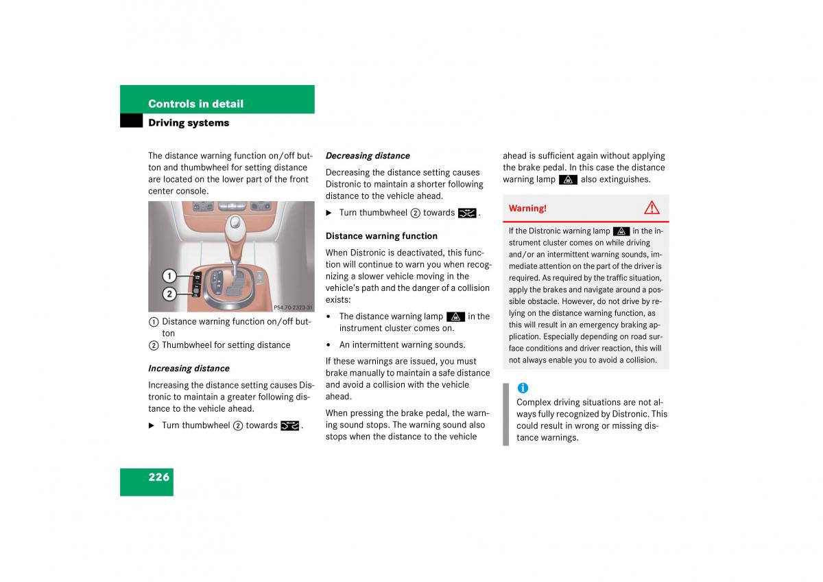 Mercedes Benz S Class W221 owners manual / page 227