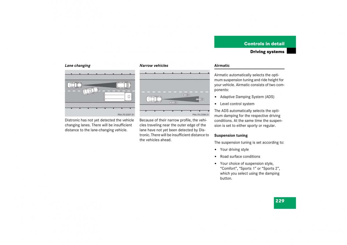 Mercedes Benz S Class W221 owners manual / page 230