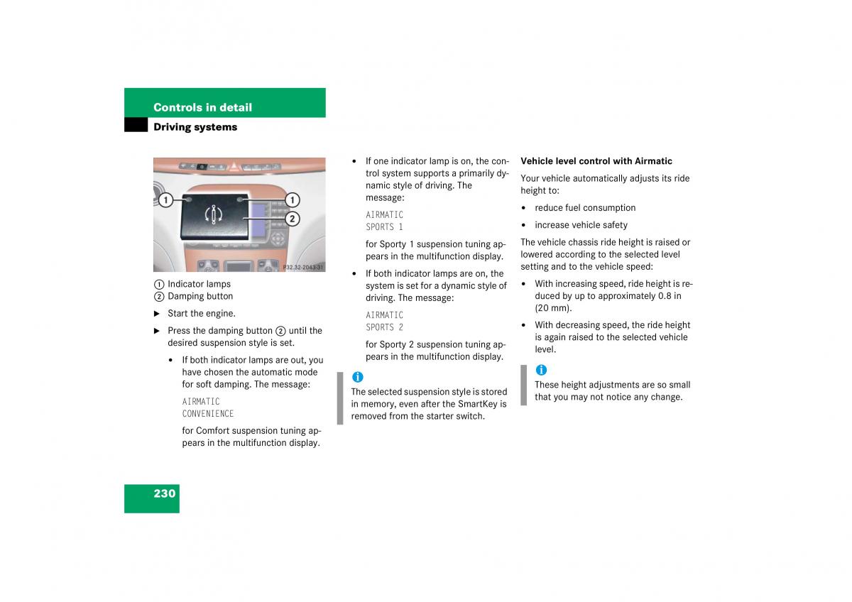 Mercedes Benz S Class W221 owners manual / page 231