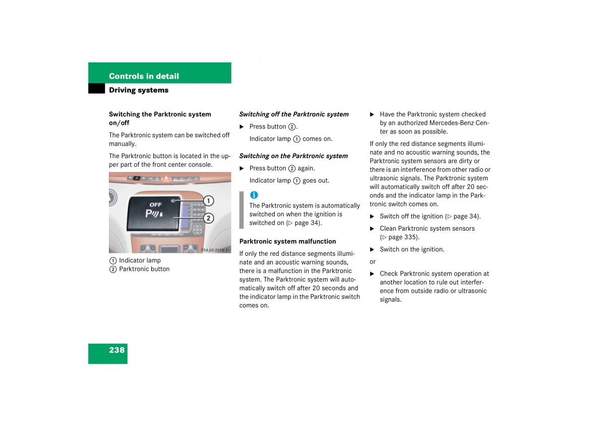 Mercedes Benz S Class W221 owners manual / page 239