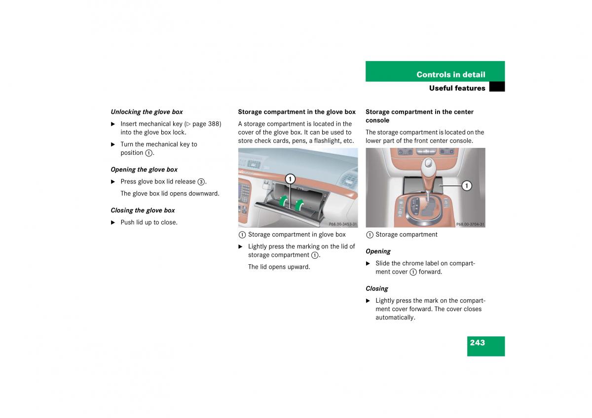 Mercedes Benz S Class W221 owners manual / page 244