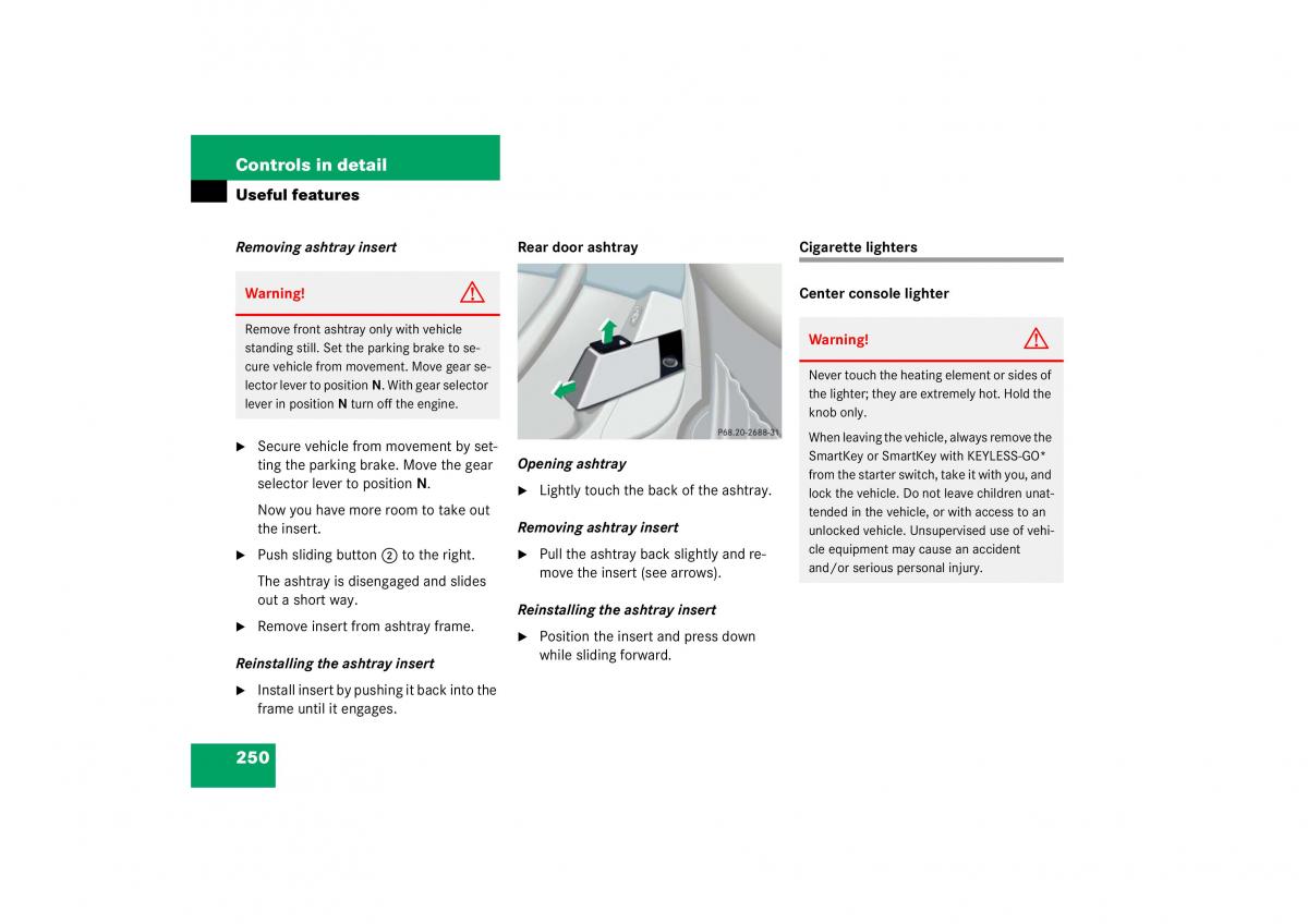 Mercedes Benz S Class W221 owners manual / page 251