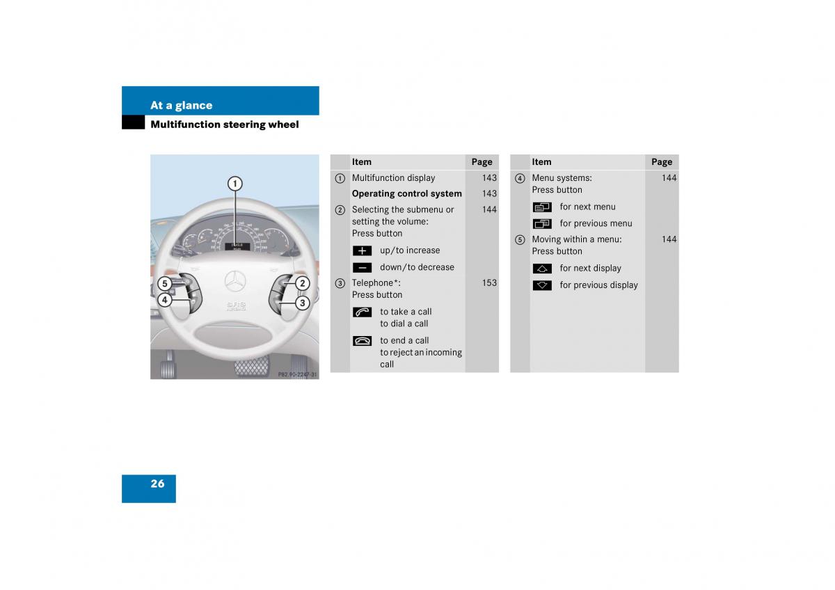 Mercedes Benz S Class W221 owners manual / page 27