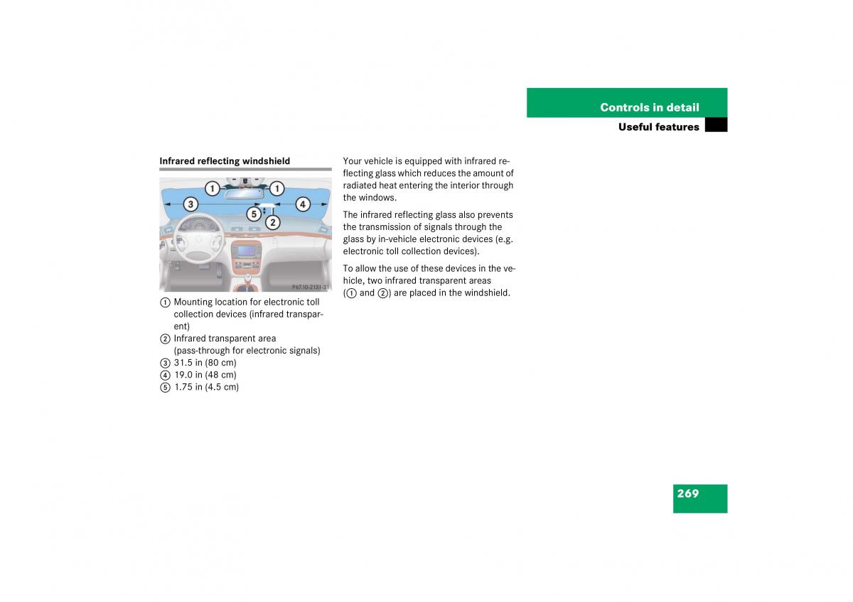 Mercedes Benz S Class W221 owners manual / page 270