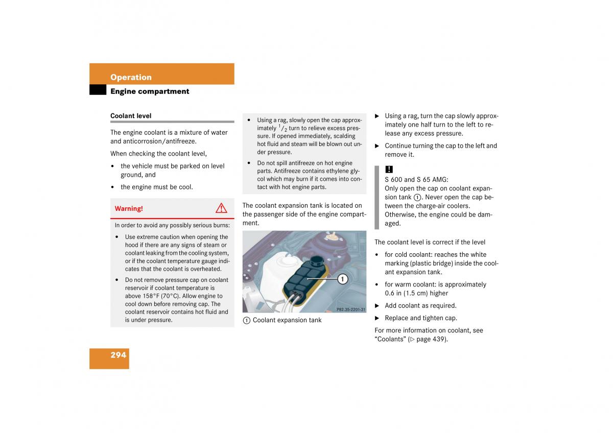 Mercedes Benz S Class W221 owners manual / page 295