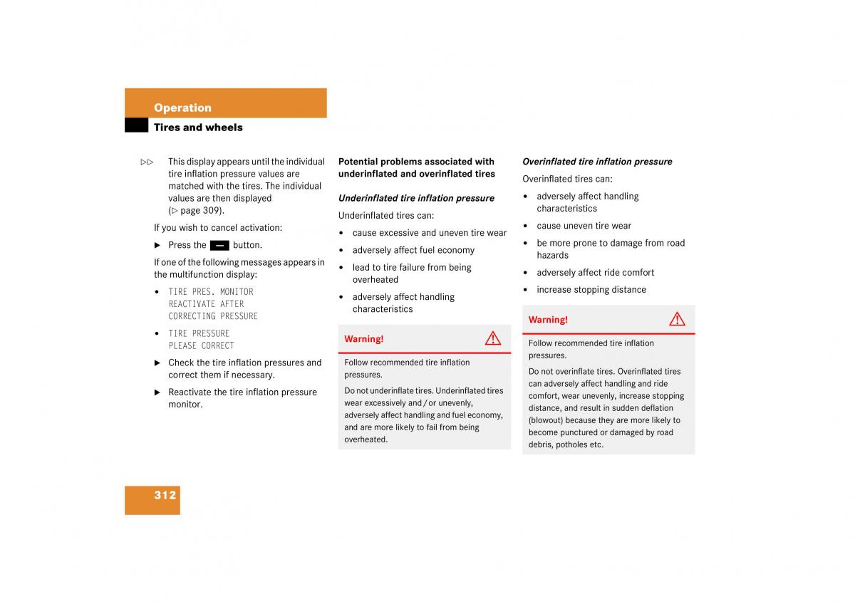 Mercedes Benz S Class W221 owners manual / page 313