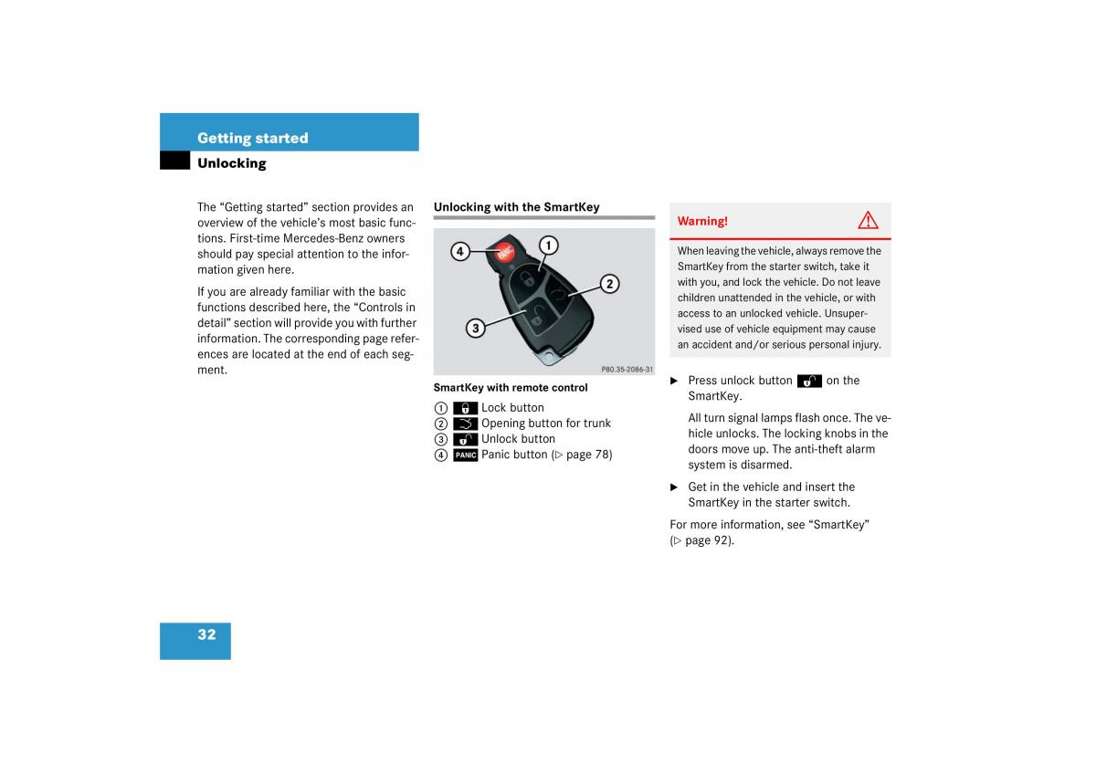 Mercedes Benz S Class W221 owners manual / page 33