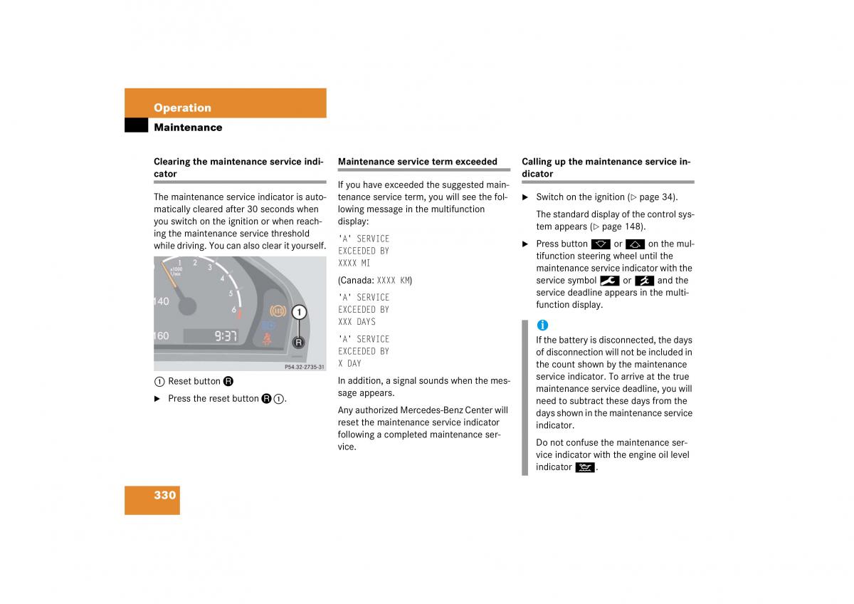 Mercedes Benz S Class W221 owners manual / page 331