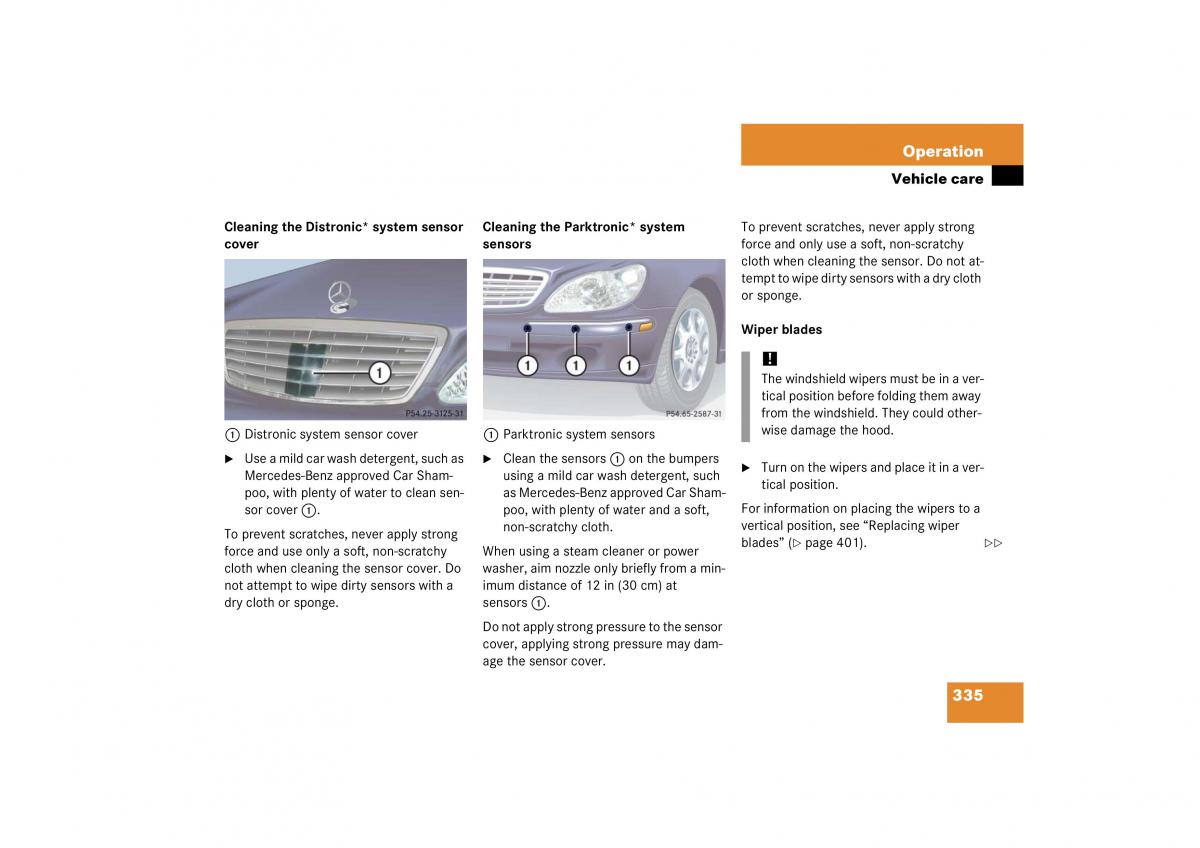 Mercedes Benz S Class W221 owners manual / page 336