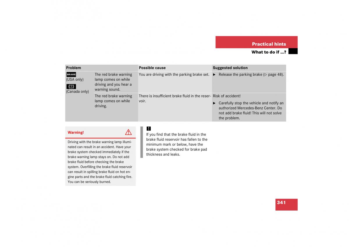 Mercedes Benz S Class W221 owners manual / page 342