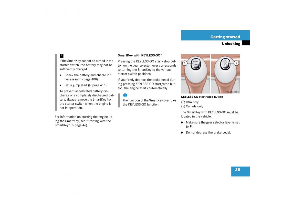 Mercedes Benz S Class W221 owners manual / page 36