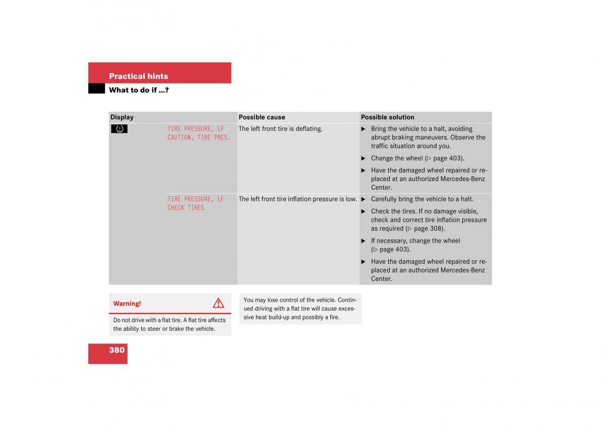 Mercedes Benz S Class W221 owners manual / page 381