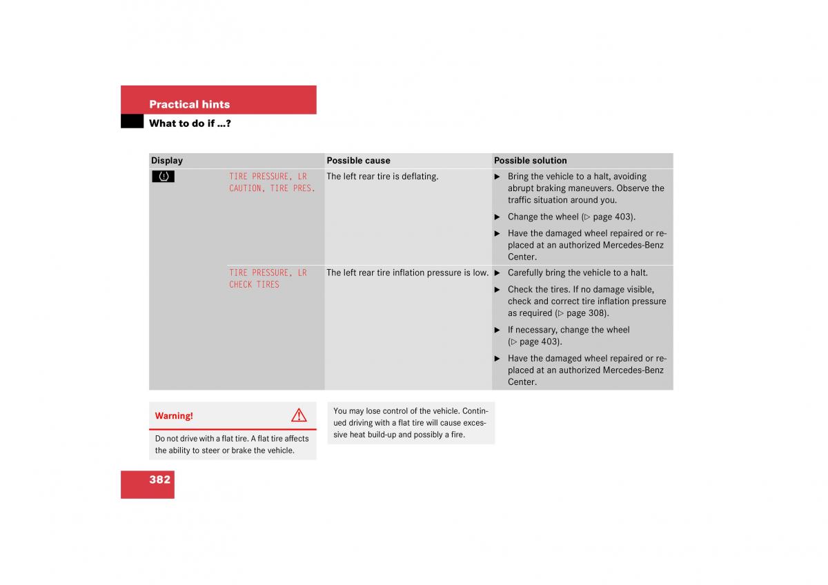 Mercedes Benz S Class W221 owners manual / page 383