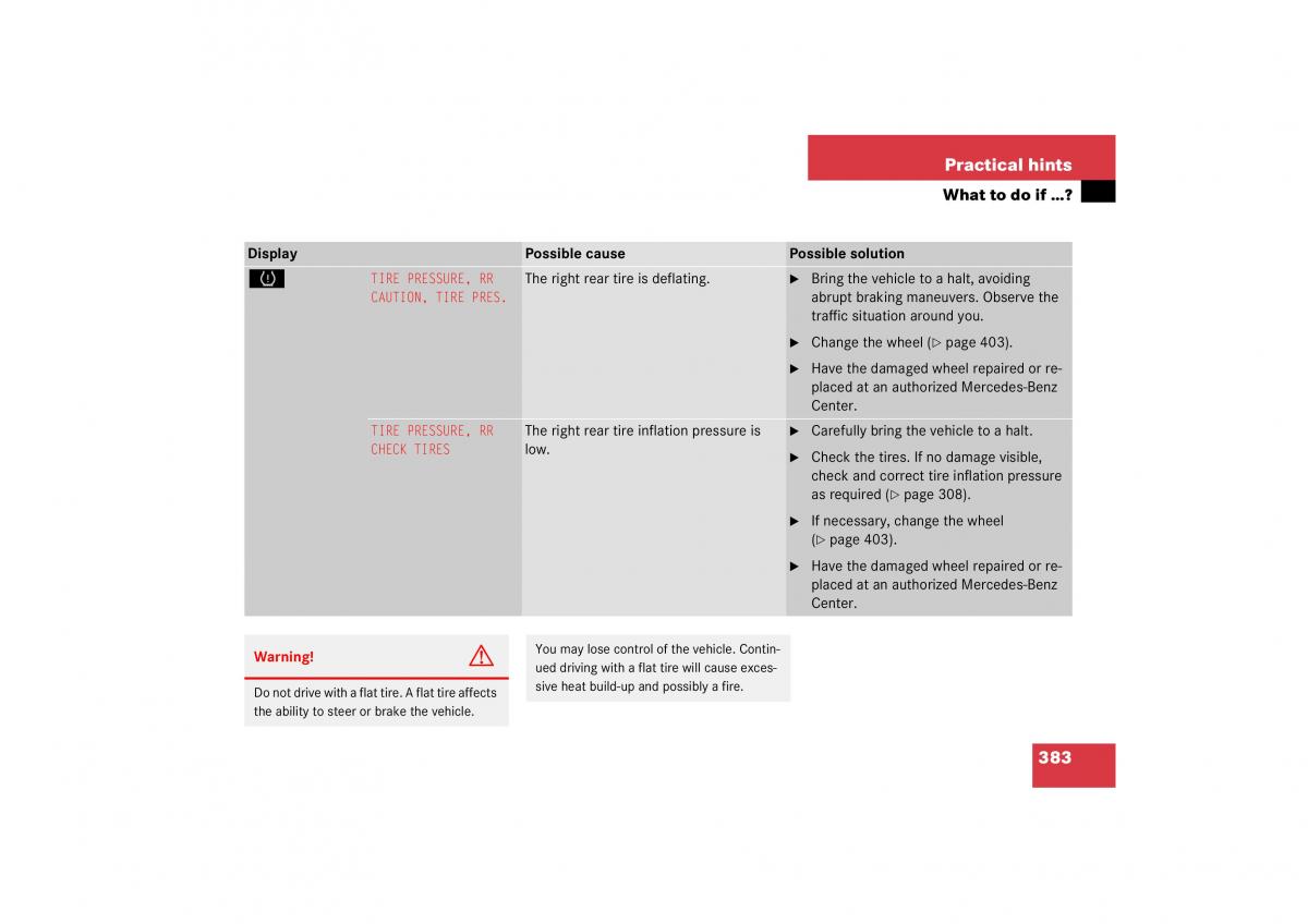 Mercedes Benz S Class W221 owners manual / page 384