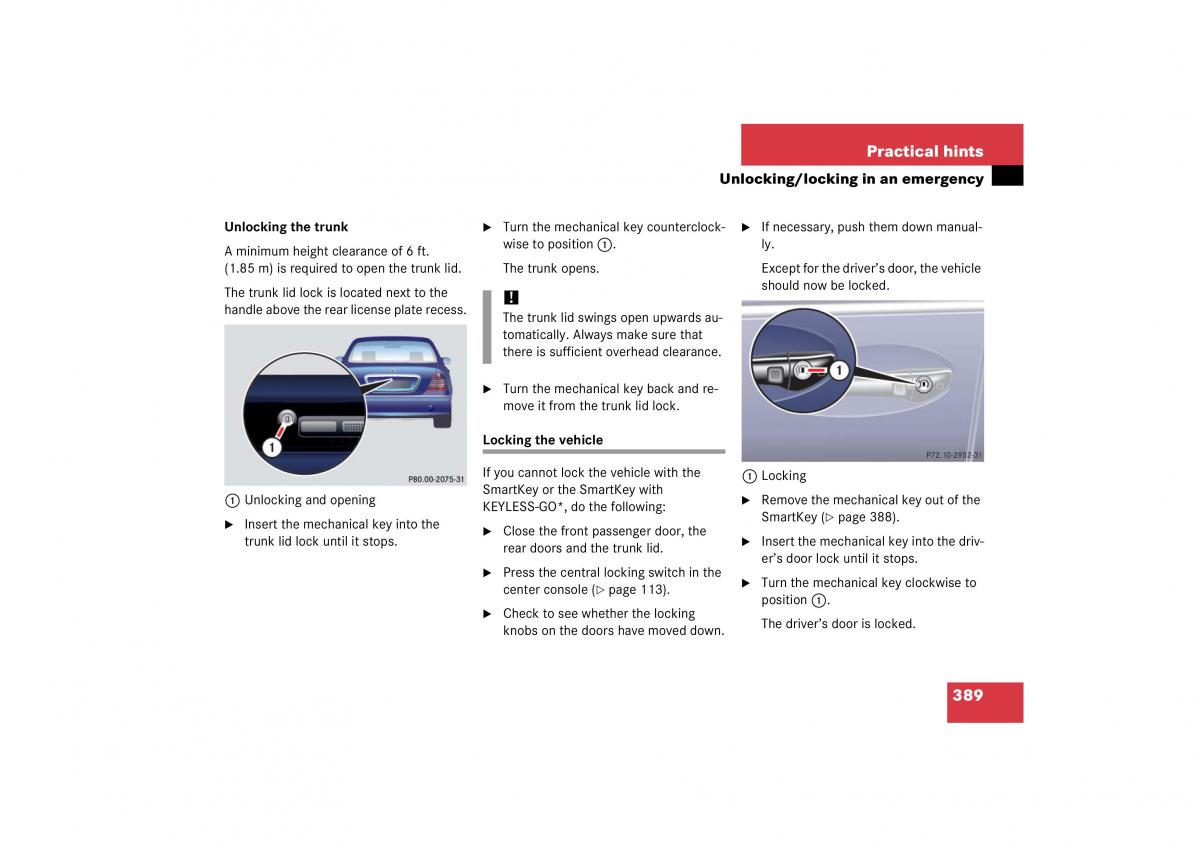 Mercedes Benz S Class W221 owners manual / page 390