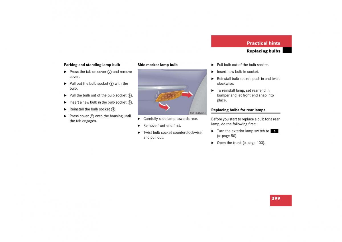 Mercedes Benz S Class W221 owners manual / page 400