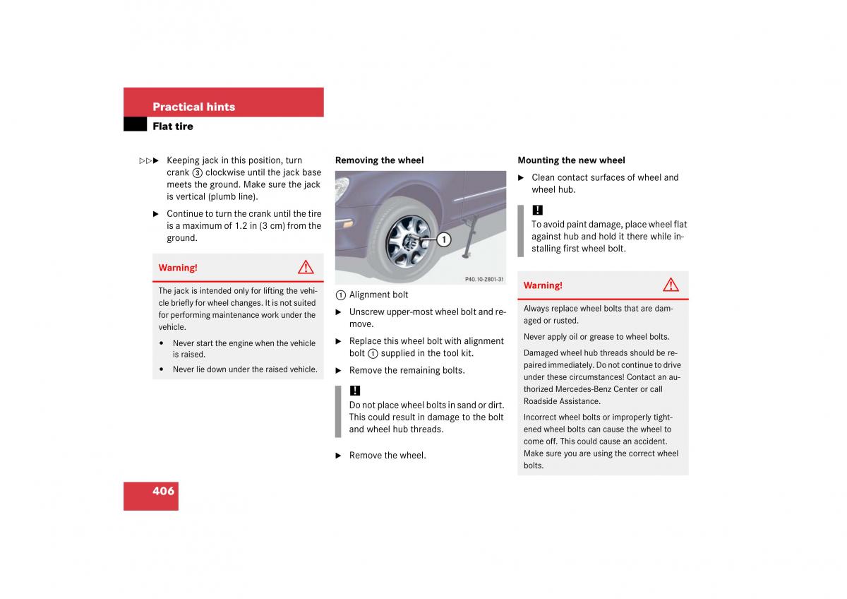 Mercedes Benz S Class W221 owners manual / page 407