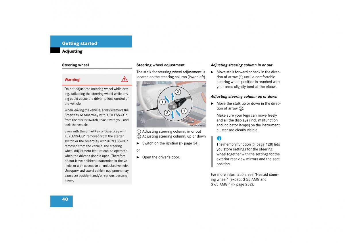 Mercedes Benz S Class W221 owners manual / page 41